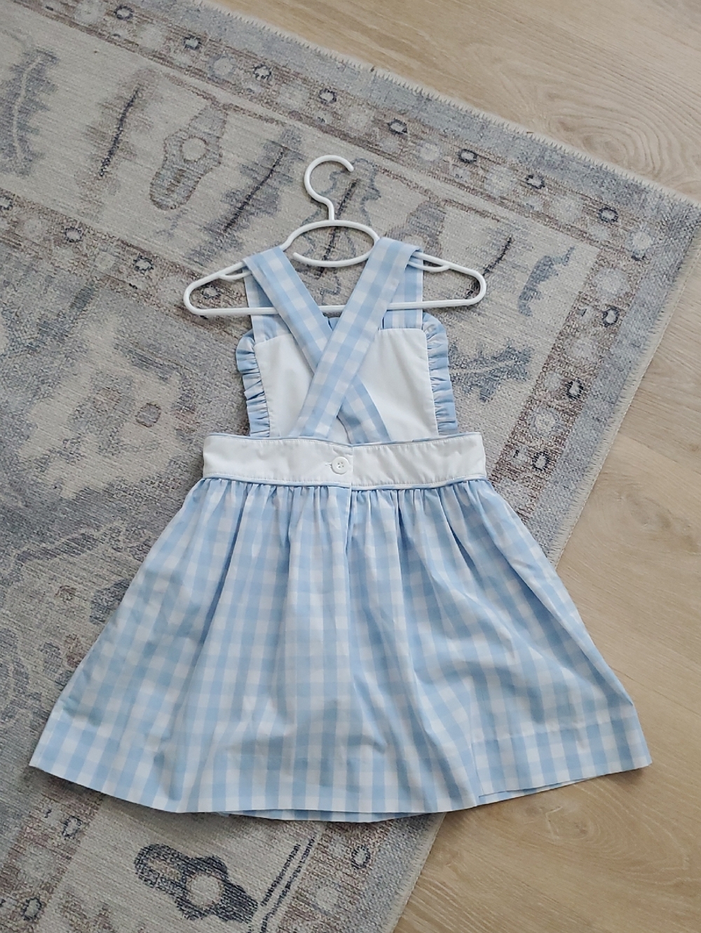 Stitchy Fish Girls Blue Gingham Embroidered Disney Mouse Dress Sz4T - Picture 7 of 10